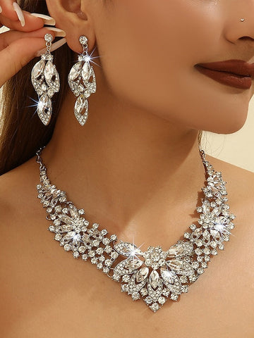 Crystal Green – Necklace Set Jewelry Elegant Statement FashionChic