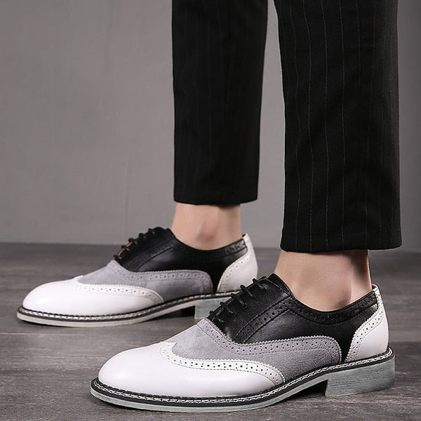 Spectator Gatsby-Inspired Wingtip Shoes Men's Oxford in FashionChic