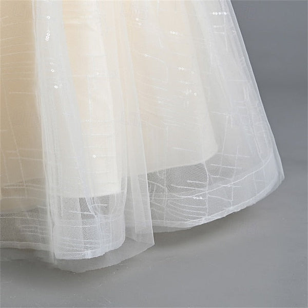 Girls' Party Flower Dress Color Kids Solid Girl FashionChic