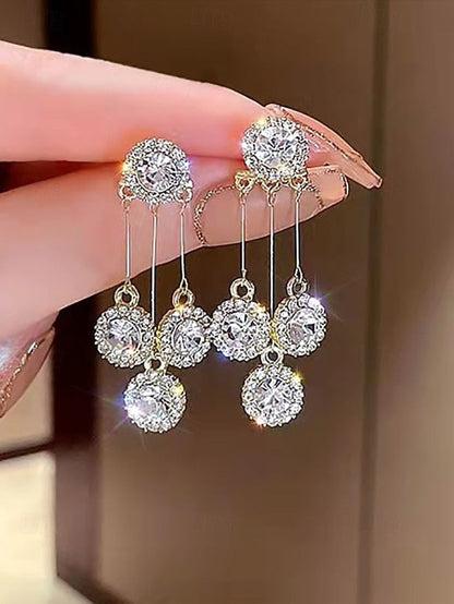 Women – Elegant Crystal Dangle for Sparkling Earrings FashionChic