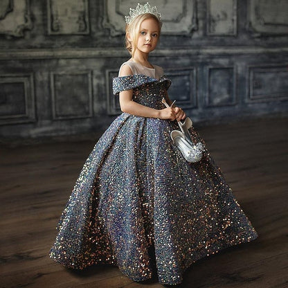 Kids Dress Flower Girl Party Color Solid Girls' FashionChic