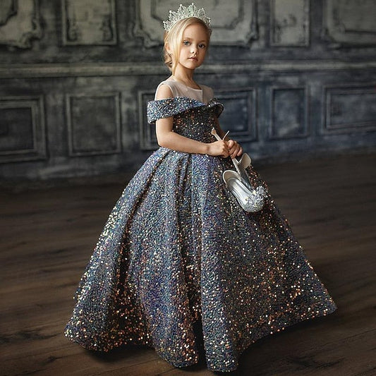 Kids Dress Flower Girl Party Color Solid Girls' FashionChic