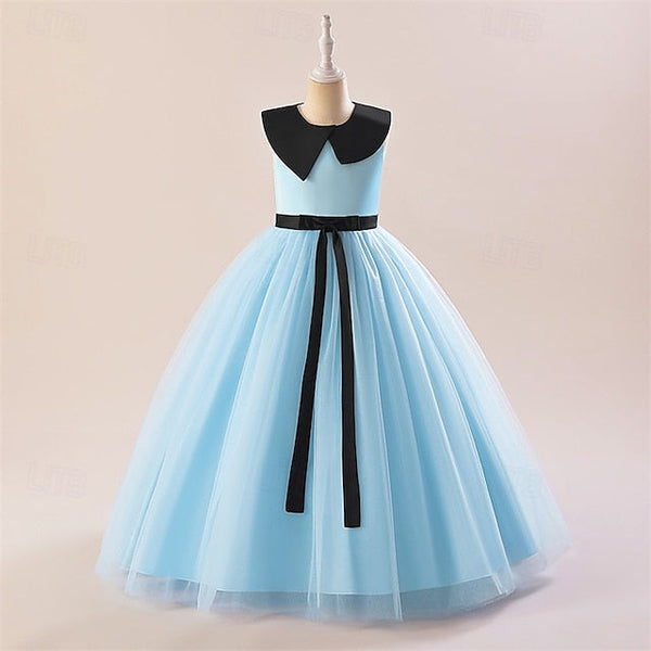 Party Girls' Sleeveless Performance Dress Kids Block Color FashionChic