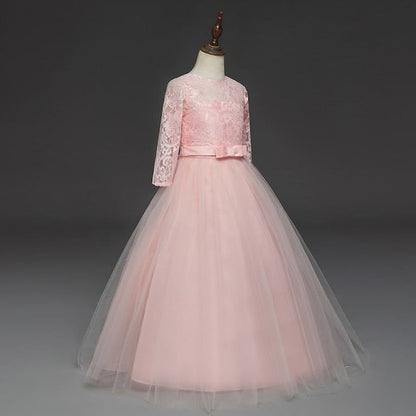 Princess Flower Kids Years Dress Prom 3-13 Lace Girl FashionChic