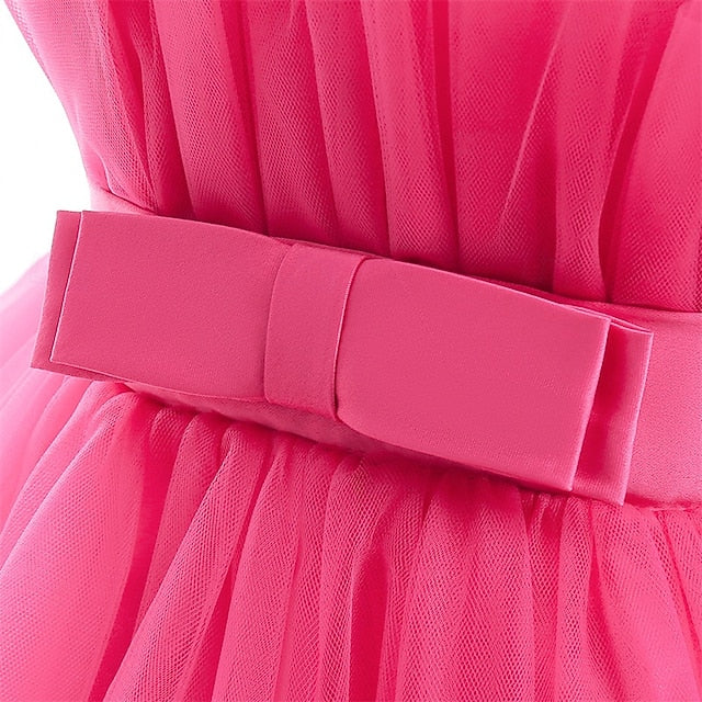 Girls' Dress Color Sleeveless Kids Performance Solid Party FashionChic