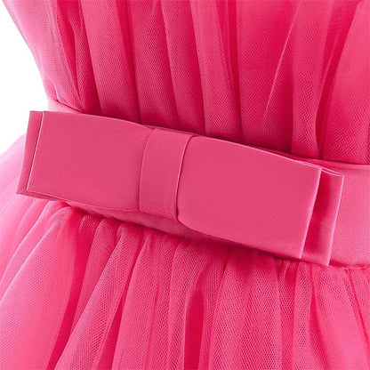 Girls' Dress Color Sleeveless Kids Performance Solid Party FashionChic