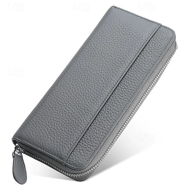 Cowhide Wallet Card Credit Leather Women's Holder FashionChic