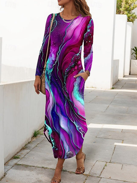 Women's Maxi Dress T Shirt Dress Tee Dress Casual Daily