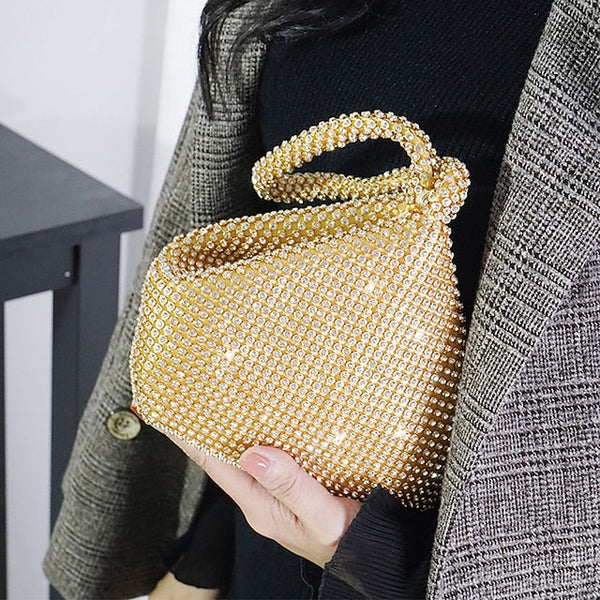 - Bag Silver Rhinestone Elegant Women's Evening Crystal FashionChic