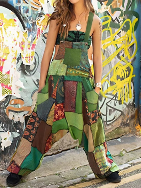 Women's Normal Jumpsuit Casual Floral Sleeveless U Neck