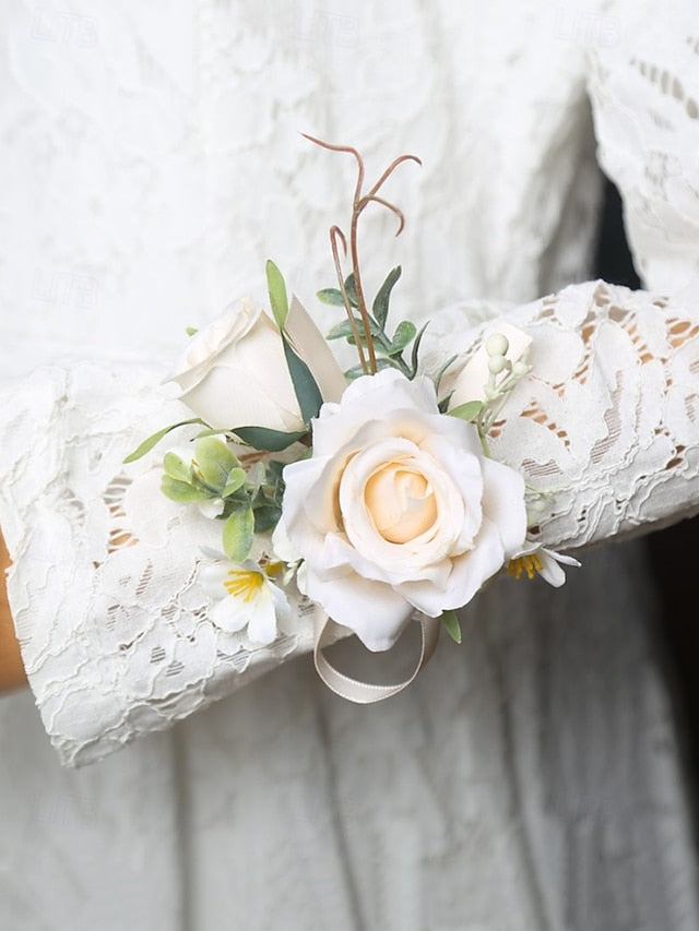 – Wrist Corsage and Wedding Elegant Boutonniere Artificial FashionChic