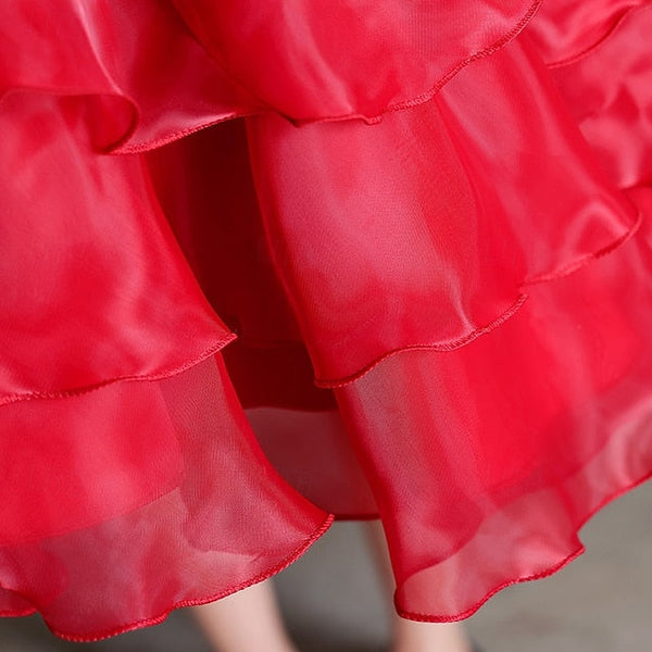 Long Wedding Party Kids Special Dress Sleeve Flower Girls' FashionChic