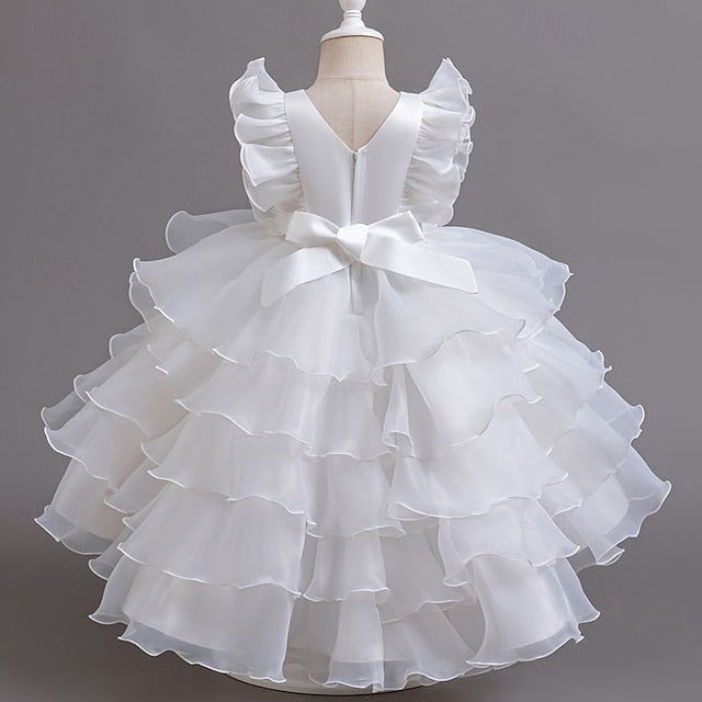 Asymmetrical Party Floral Dress Girls' Kids FashionChic