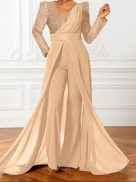 Dress Shine Bride Sparkle Mother the Jumpsuits of Elegant FashionChic