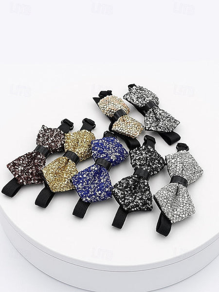 Tie Christmas Polyester – Bow Sequins Men's Sparkling FashionChic