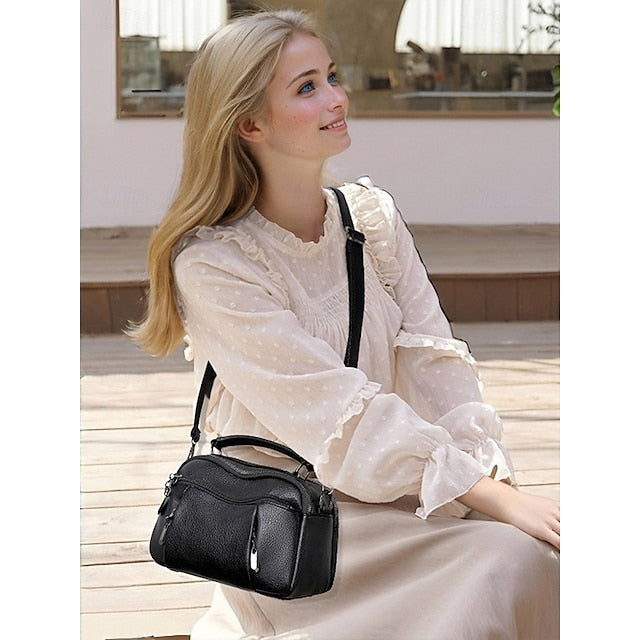 Crossbody Leather Faux Bag Women's FashionChic