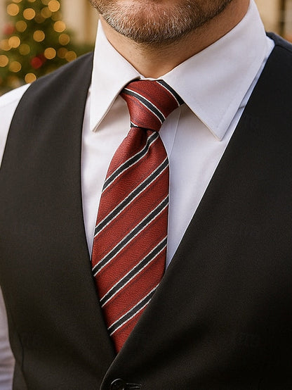 and Tie Paisley Silk Classic Men's Necktie Striped FashionChic