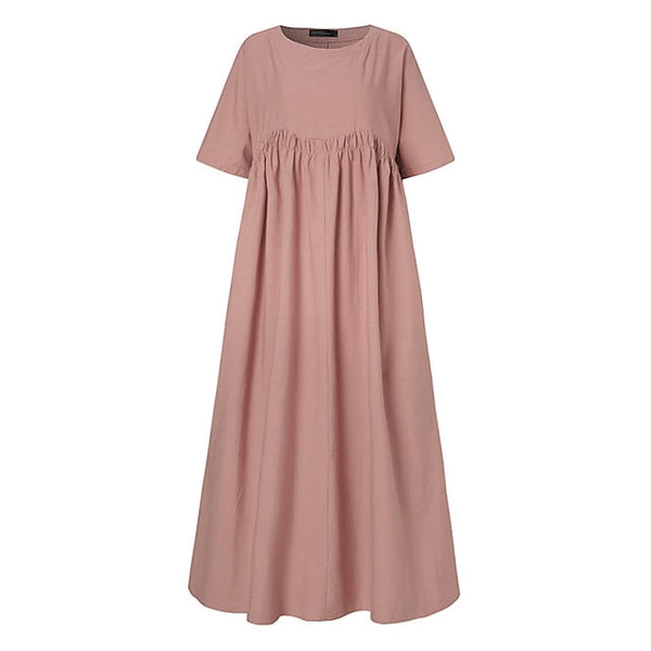 Women's Long Dress Maxi Dress Cotton Blend Casual Dress FashionChic