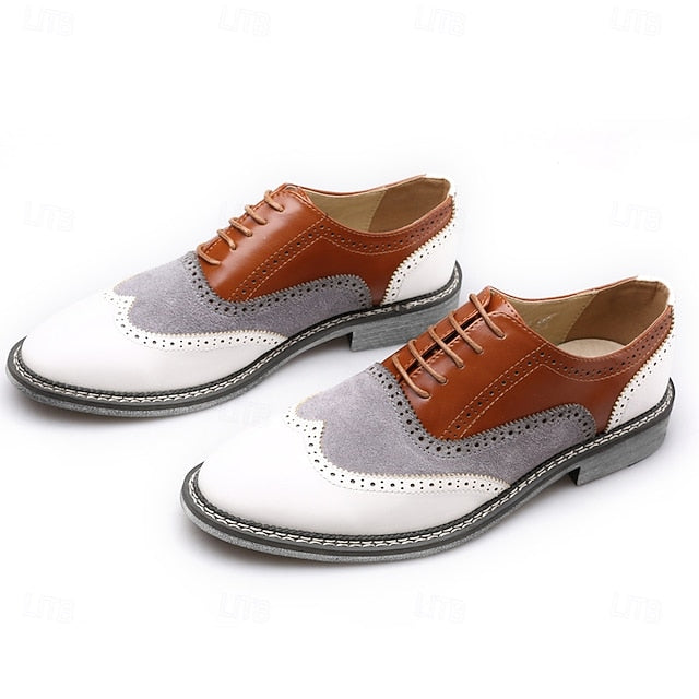 Spectator Gatsby-Inspired Wingtip Shoes Men's Oxford in FashionChic