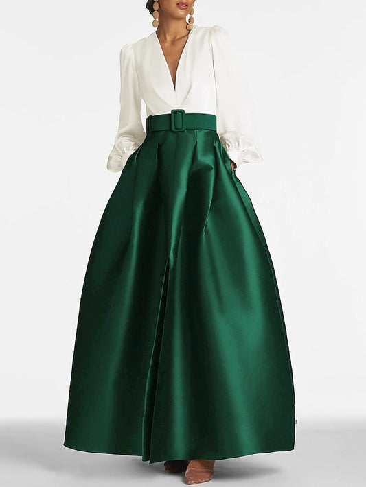 Wedding Floor High Split Gown Formal Evening A-Line Dress Guest FashionChic
