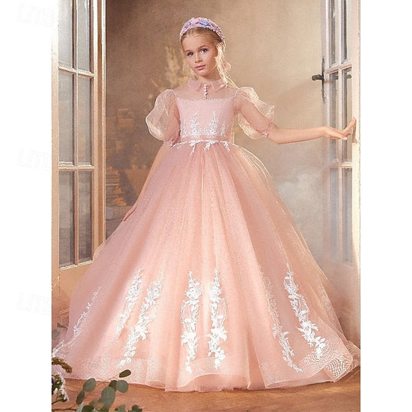Girl Princess Girls' Dress Party Evening Gown Flower FashionChic