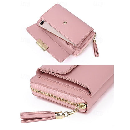 Bag Mobile Leather Crossbody Women's PU Phone Wristlet FashionChic