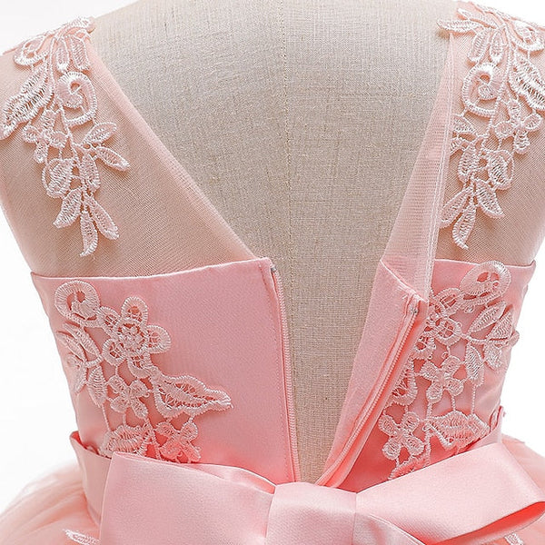 Color Solid Kids Party Sleeveless Dress Girls' FashionChic