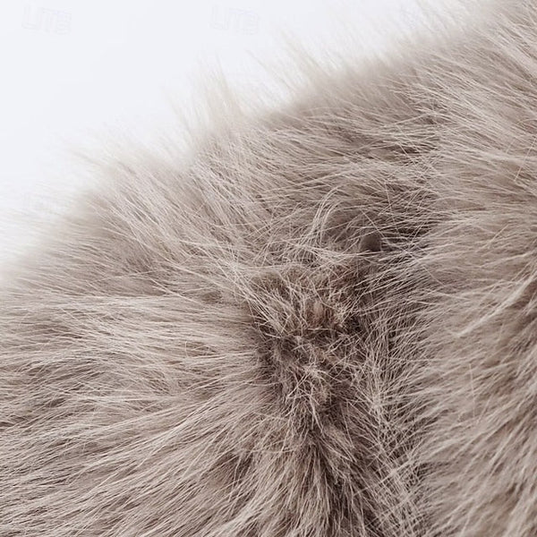 Comfortable Warm Coat Fur Women's Buttons Pocket Faux FashionChic