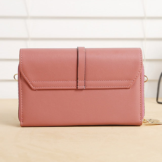 PU Crossbody Phone Bag Mobile Leather Women's Wallet FashionChic