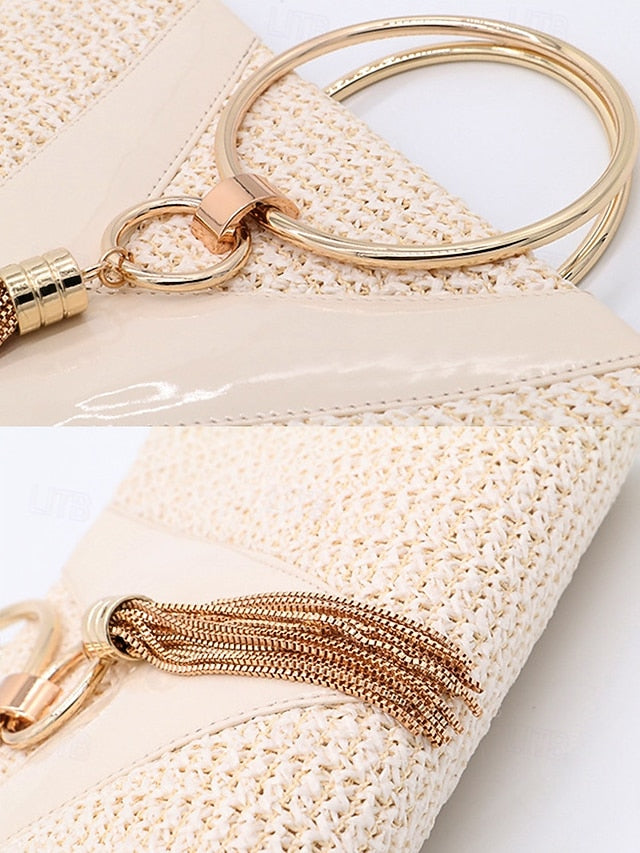 Straw Elegant Purse with Women's Handbag – Clutch Woven FashionChic