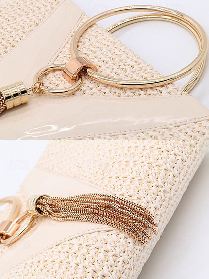 Straw Elegant Purse with Women's Handbag – Clutch Woven FashionChic