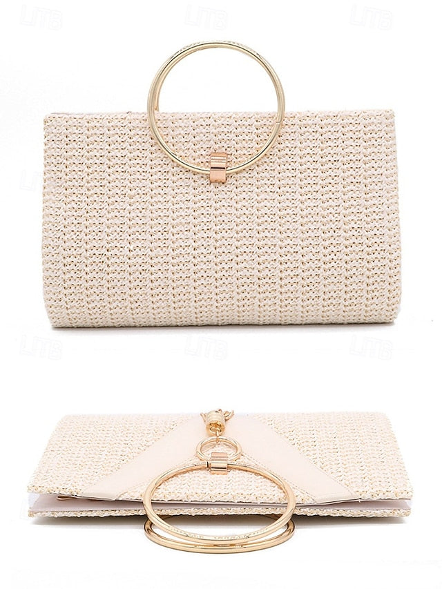 Straw Elegant Purse with Women's Handbag – Clutch Woven FashionChic