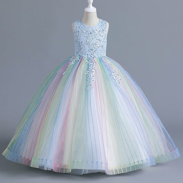 Floral Girls' Party Girl Dress Sleeveless Kids Flower FashionChic