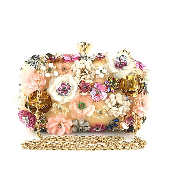 – 3D Embellished Evening Women's Clutch Flower Floral FashionChic
