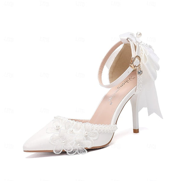 Women's Wedding White Shoes Dress Party FashionChic