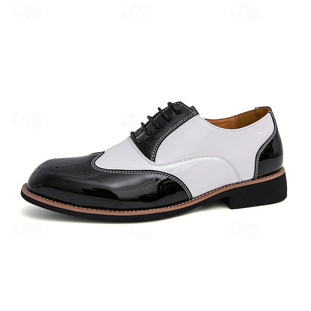 Patent Gold Oxford and Men's Black Leather with Shoes FashionChic