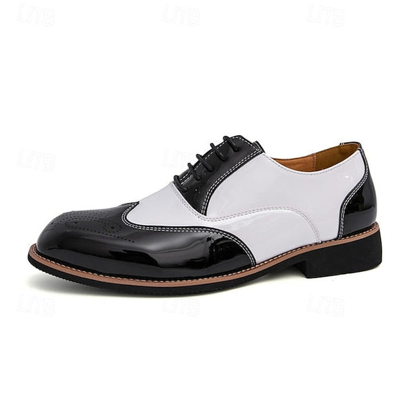Patent Gold Oxford and Men's Black Leather with Shoes FashionChic