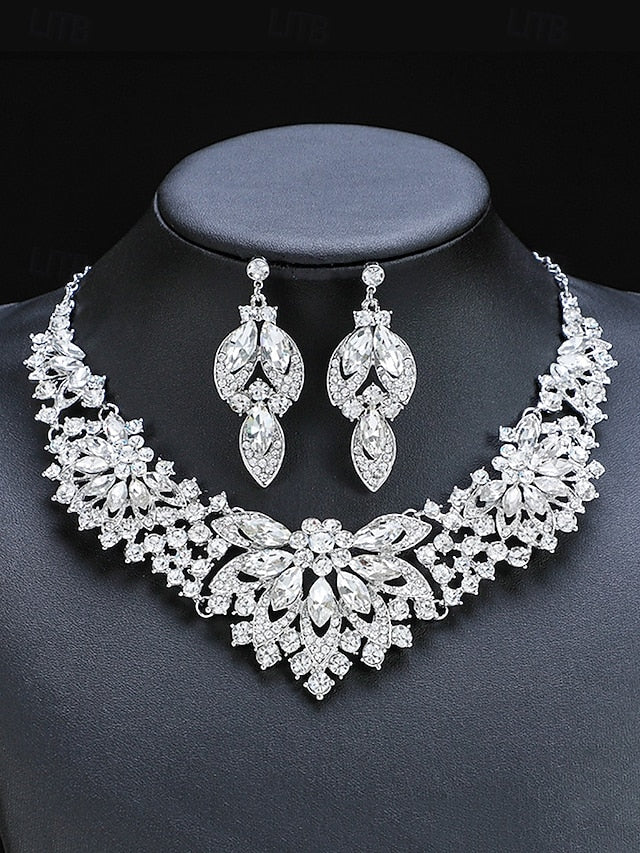 Crystal Green – Necklace Set Jewelry Elegant Statement FashionChic