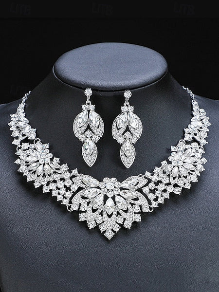 Crystal Green – Necklace Set Jewelry Elegant Statement FashionChic