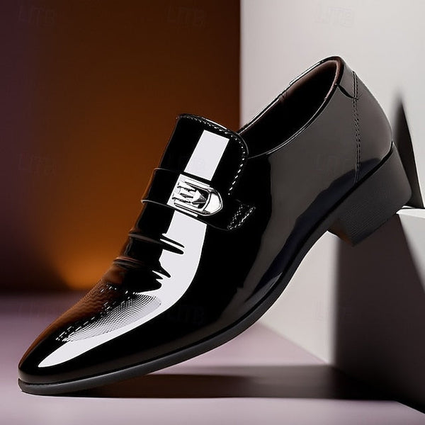 Shoes Leather – Dress Patent Classic Slip-On Men's FashionChic