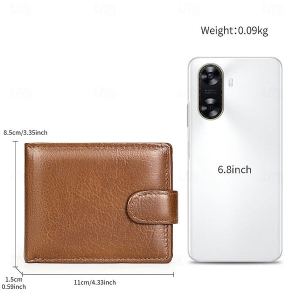 wallet card leather purse multi top cowhide layer Genuine coin FashionChic