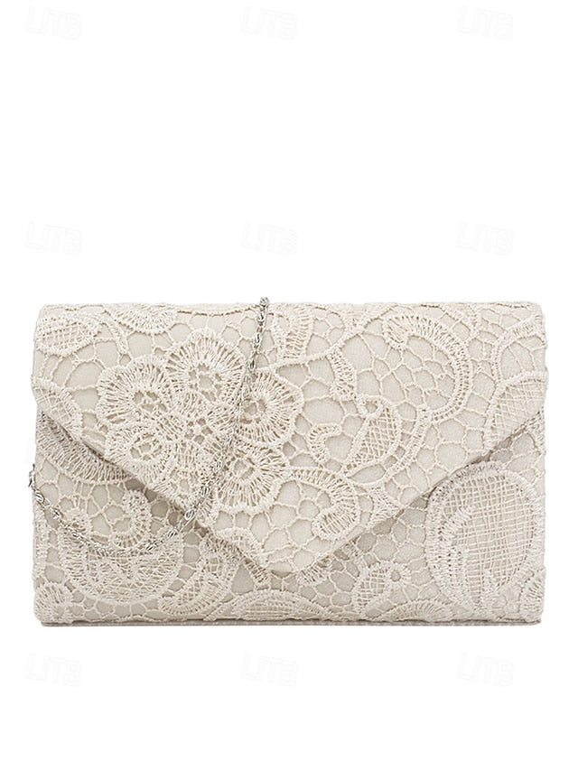Chain with Strap Clutch Lace Bag Evening Women's FashionChic