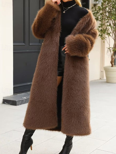 Comfortable Furs Women's Fur Faux Coat Warm FashionChic