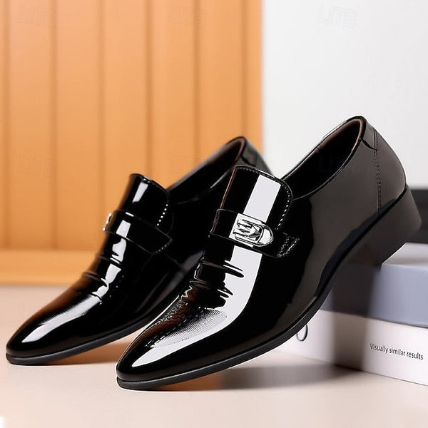 Shoes Leather – Dress Patent Classic Slip-On Men's FashionChic