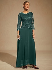 Women's Maxi Dress Chiffon Dress Lace Sequins Embroidered FashionChic
