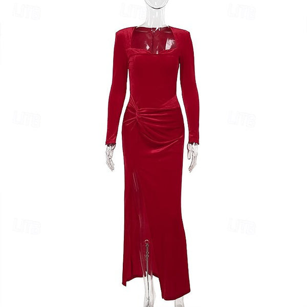 Women's Long Dress Maxi Dress Velvet Dress Party Dress