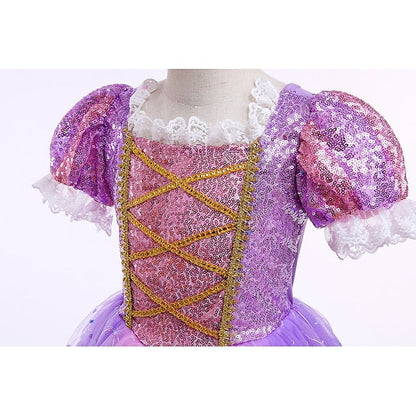 Cloak Princess Dress Cosplay Flower Girl Rapunzel FashionChic