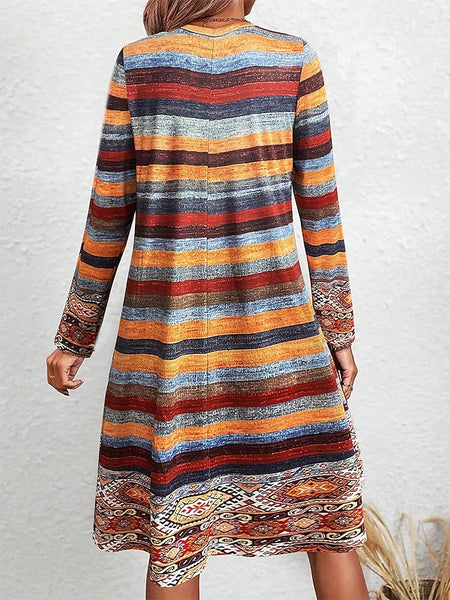 Women's Knee Length Dress Knit Dress Casual Dress T Shirt