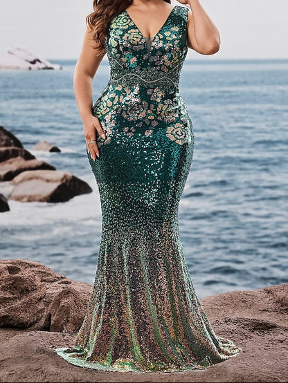 Mermaid Column Sheath Gown Trumpet / Evening FashionChic