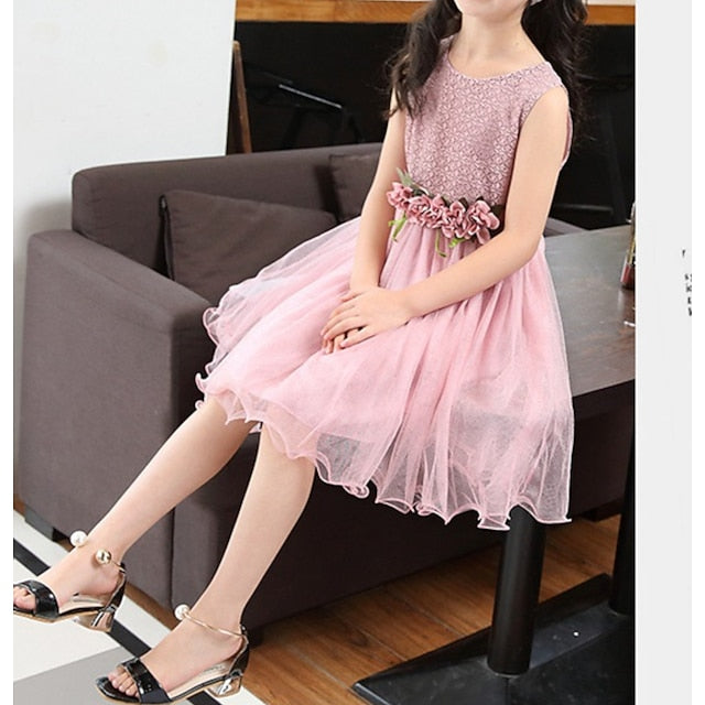 Girls' Flower Girl Party Dress Performance FashionChic